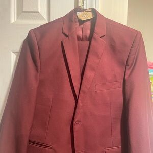 Junior 3pcSuit Created By Art Hoffman Kids Suit Jacket Burgandy Blazer, pants 14